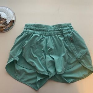 Turquoise lululemon shorts